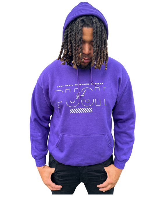 Premium "PUSH" Pray Until Something Happens Logo Hoodie (Purple)