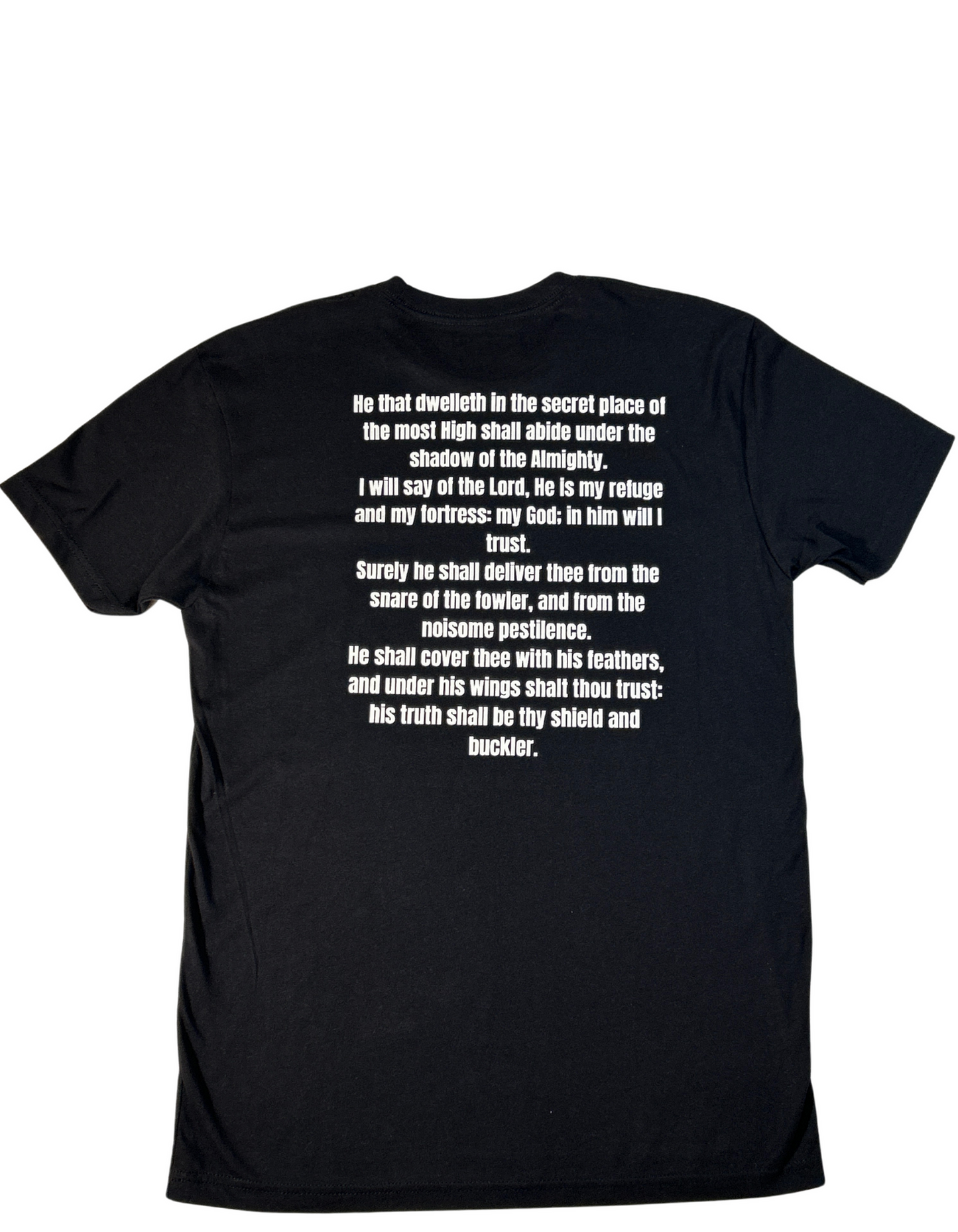 Divine Refuge Scripture T-Shirt (Black)