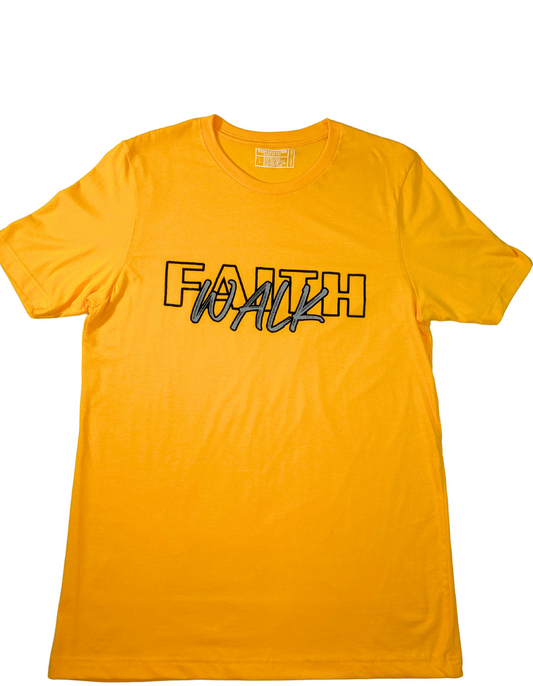 "Faith Walk" T-Shirt (Golden Yellow)